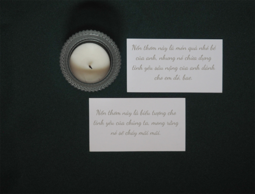 Lời chúc khi tặng nến thơm cho bạn gái siêu dễ thương